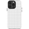 White Grid iPhone 15 Pro Impact Case